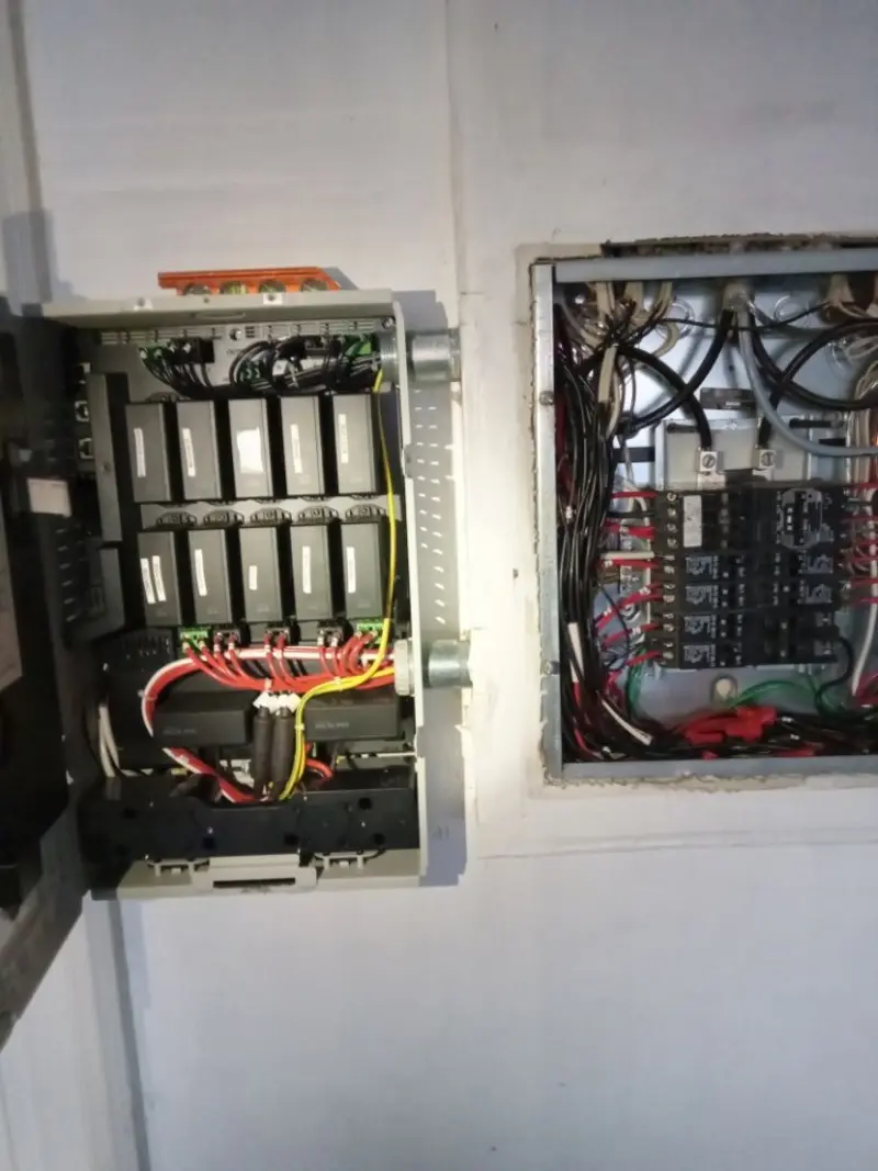 Electrical panel upgrade completed for Security Camera Wiring in Highland